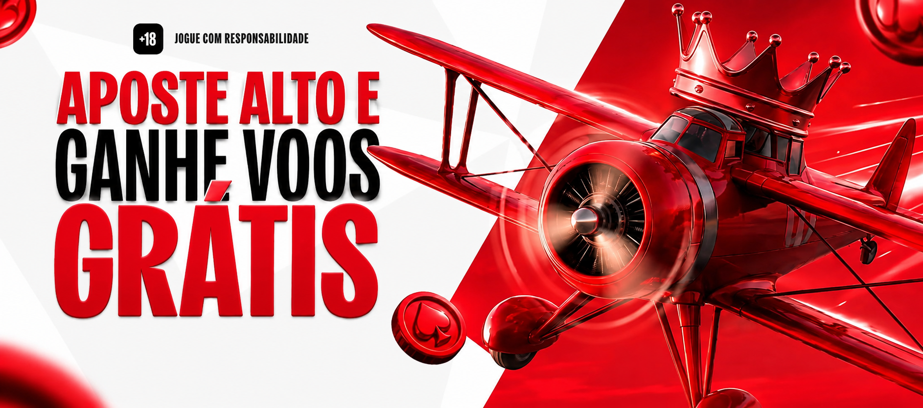 Aposte alto e ganhe voos grátis